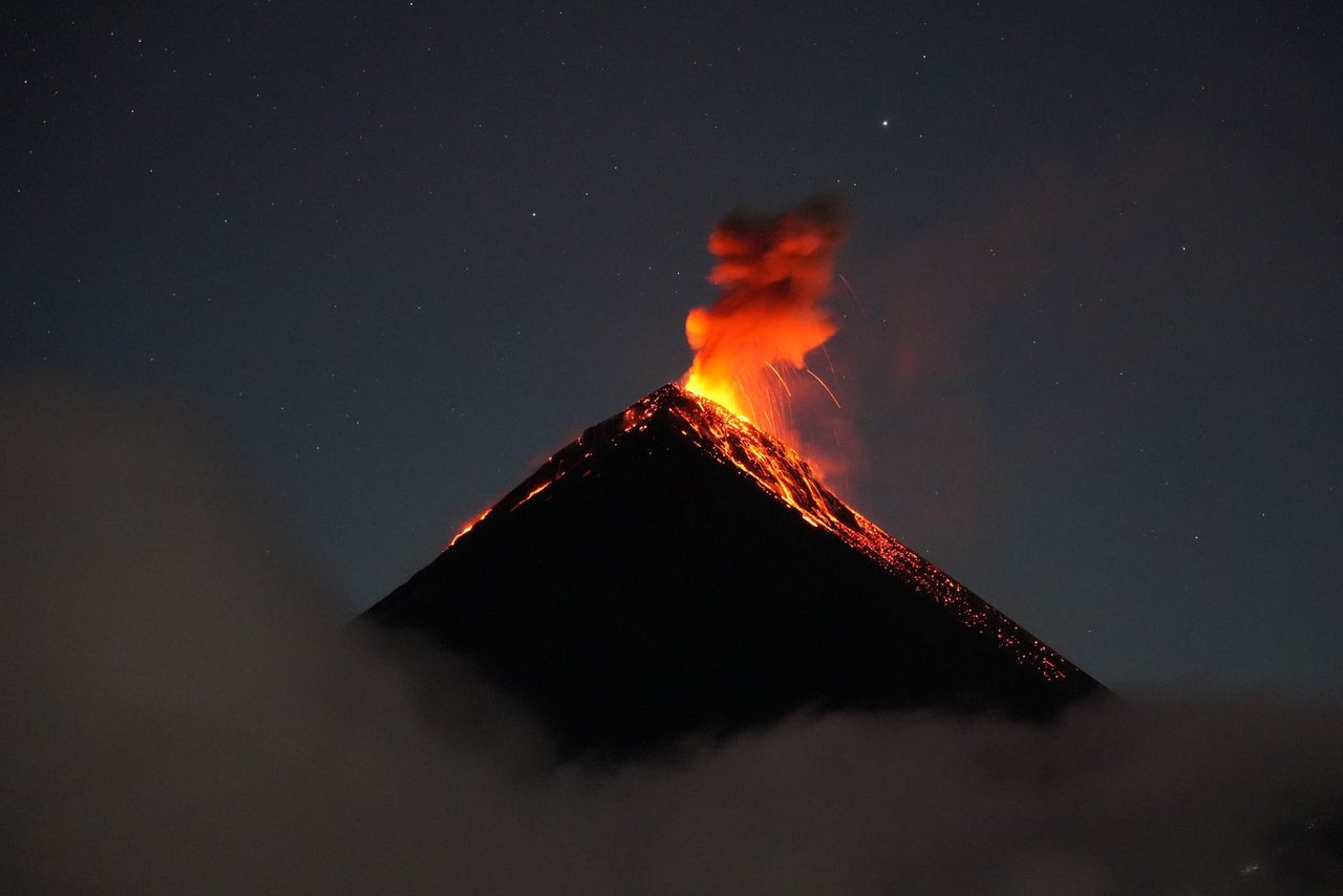 Eruption of Volcán de Fuego