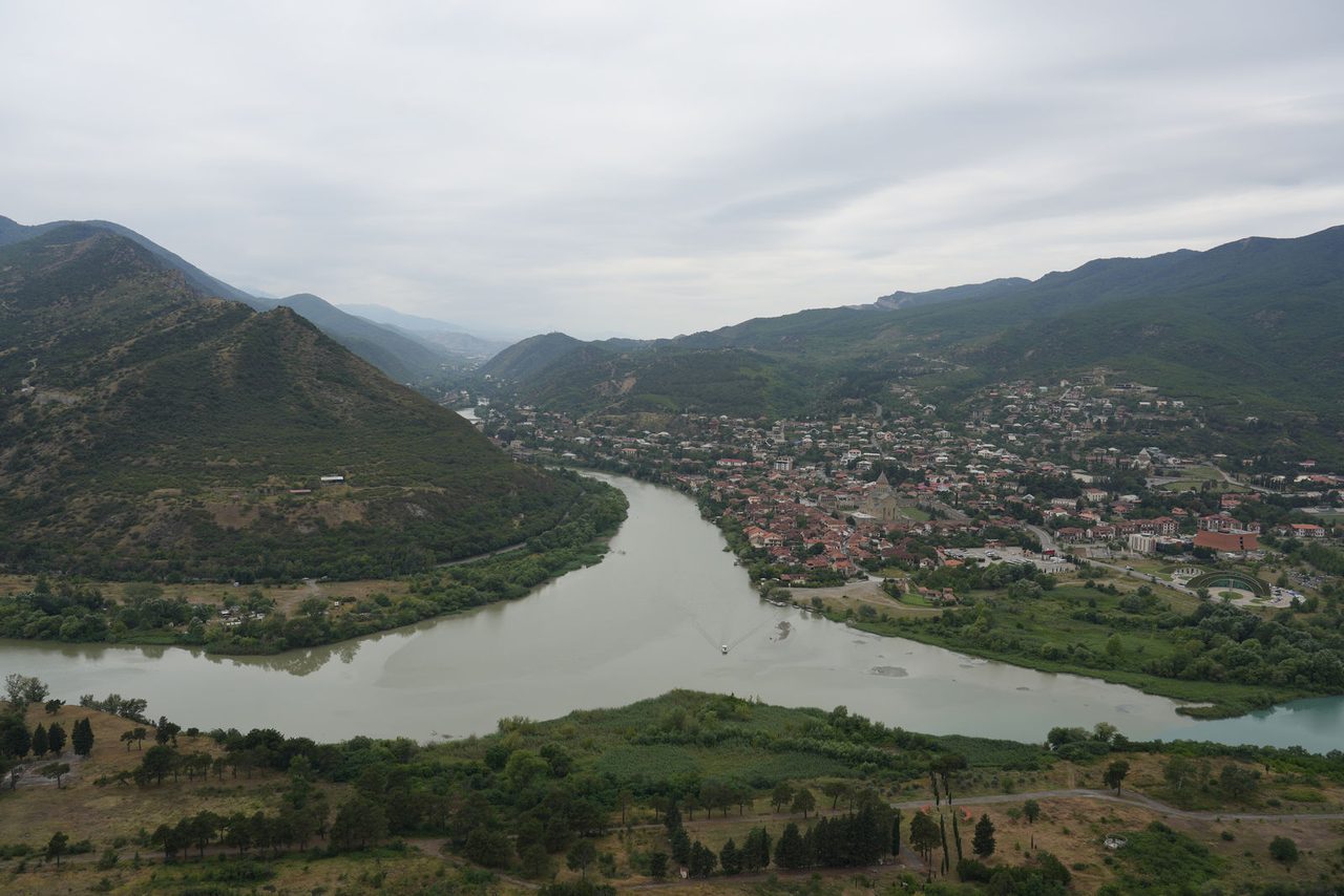 Confluence of Mtkvari and Aragvi rivers in Mtskheta