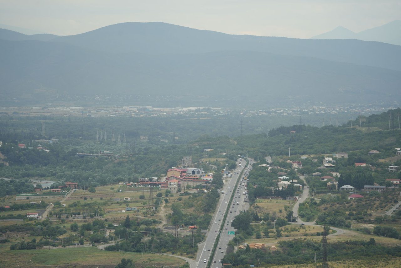 Georgian Military Highway from Jvari Monastery