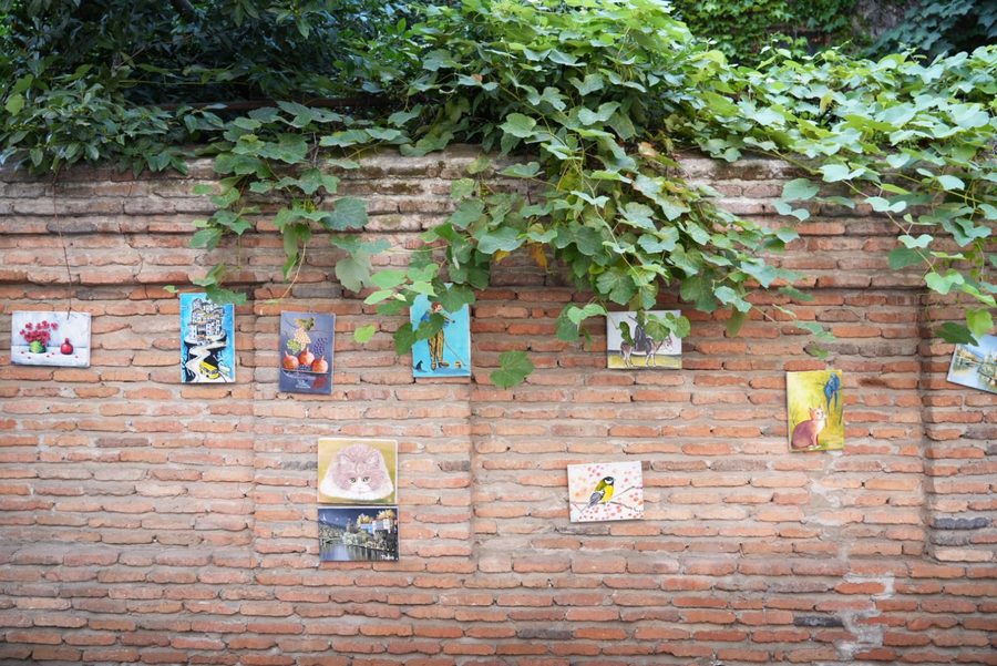 Street art market in the old town