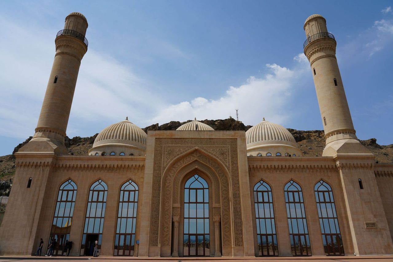 The grand facade of Bibi-Heybat Mosque