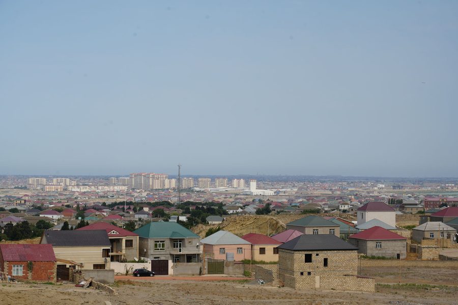 Overlooking the outskirts of Baku