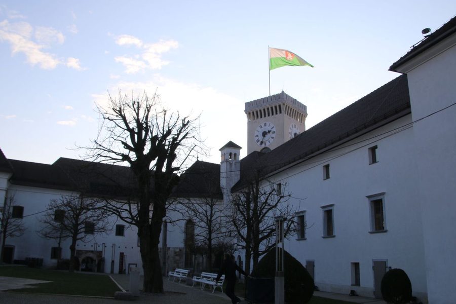 The Outlook Tower inside Ljubljana Castle