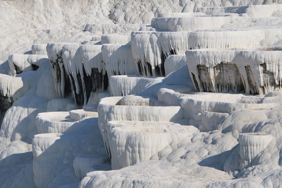 The dramatic white terraces of Pamukkale