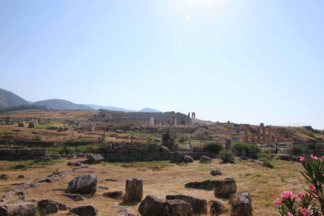 The vast ancient ruins of Hierapolis