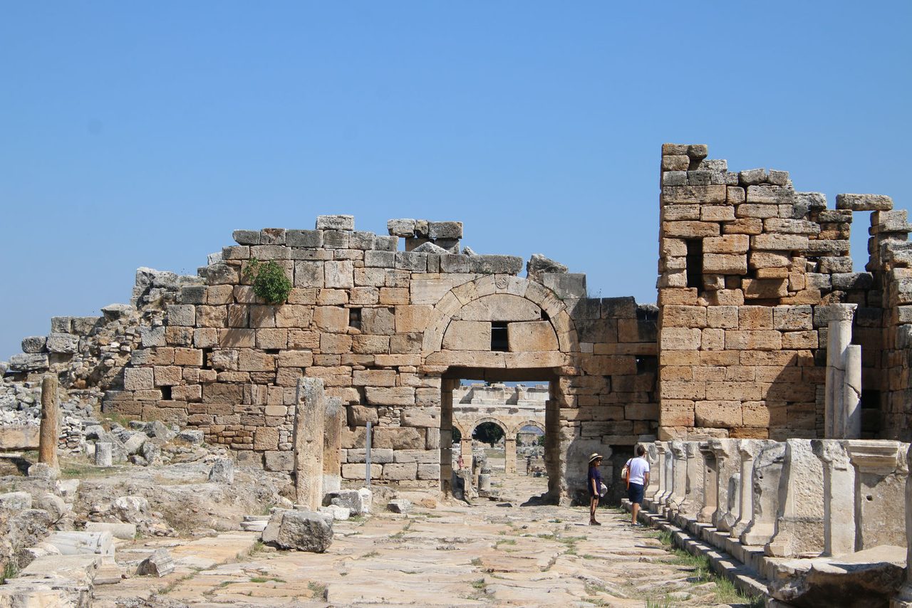 The ancient Frontinus Gate of Hierapolis
