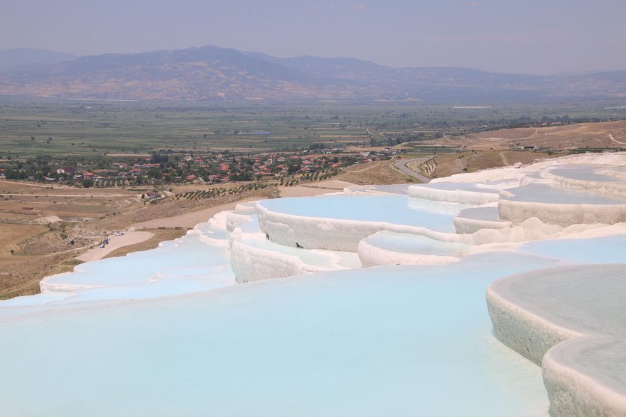 Overlooking the valley from Pamukkale