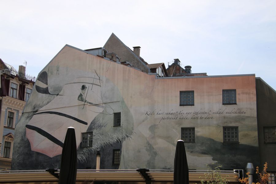 A wall mural in Albert Square