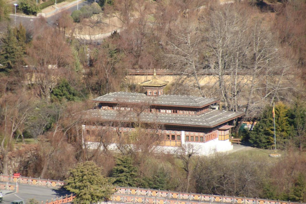 A beautiful view of the traditional Bhutanese building
