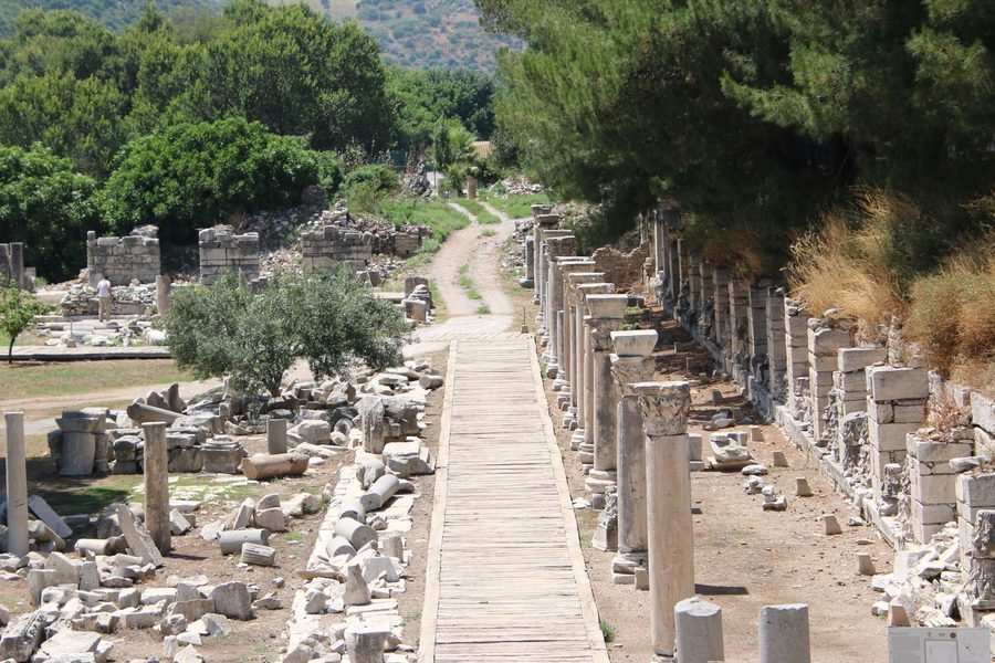 The historic Arcadian Street in Ephesus