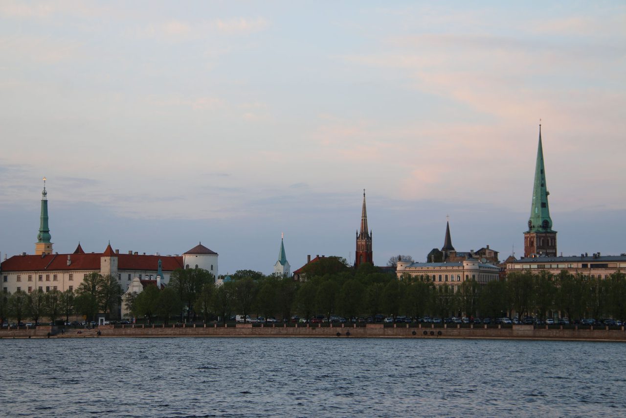Riga Skyline and Daugava River