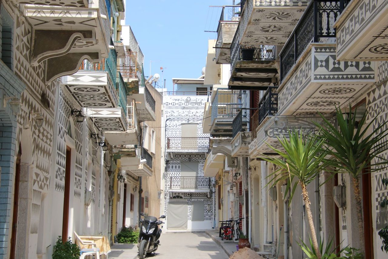 The painted streets of Pyrgi in Chios