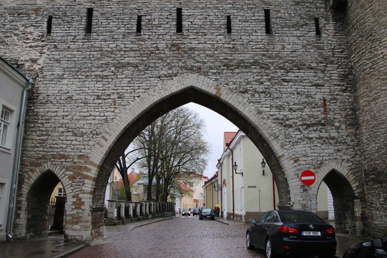 The historic stone gate to the Old Town