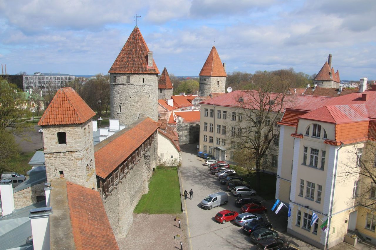 The medieval town walls
