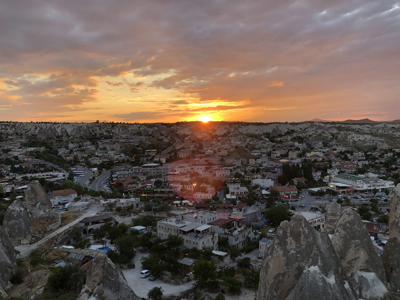 Sunset over Göreme town