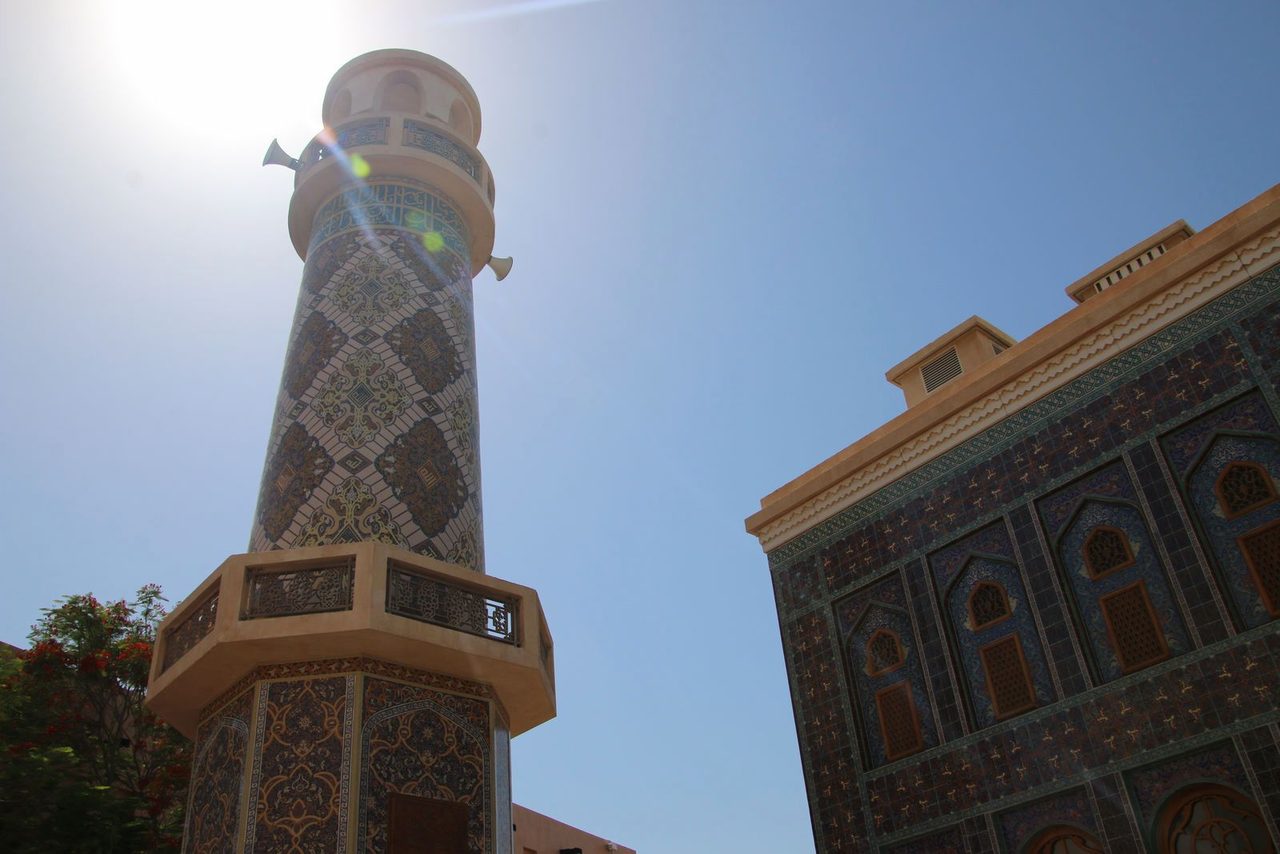 The beautiful minaret of Katara Mosque
