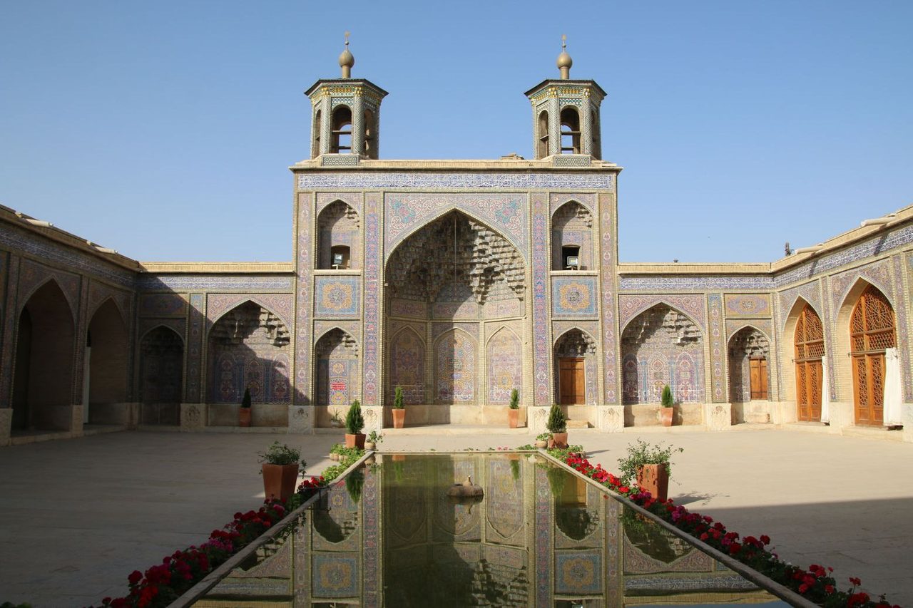 The beautiful courtyard of Nasir al-Mulk Mosque
