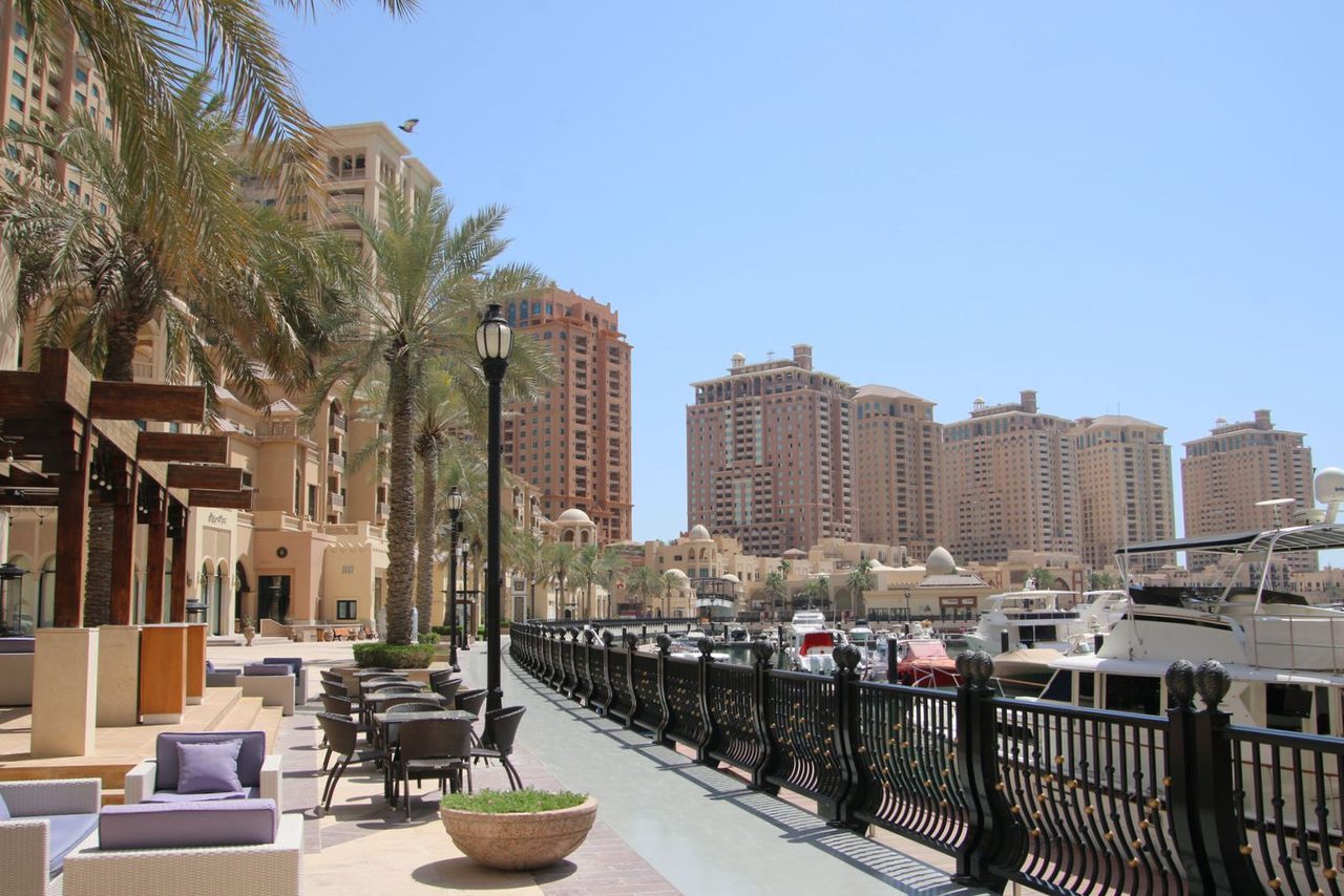 The beautiful marina at The Pearl-Qatar