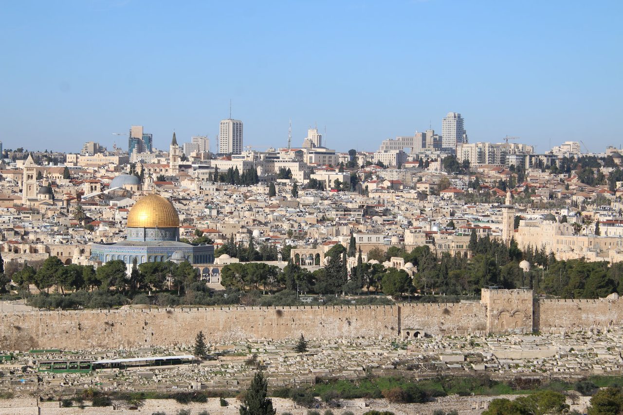 The historic Golden Gate beneath the stunning Dome of the Rock