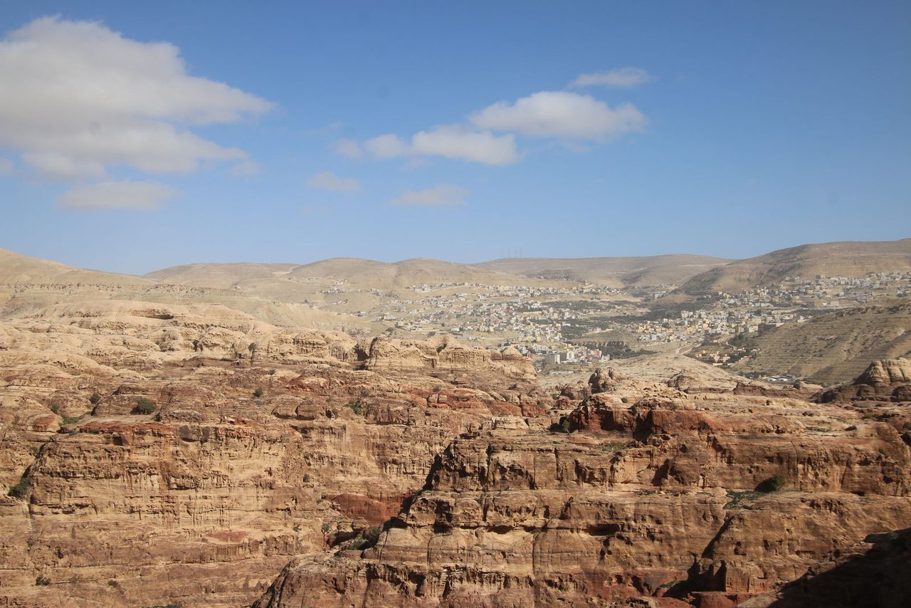 Overlooking Wadi Musa from the mountains