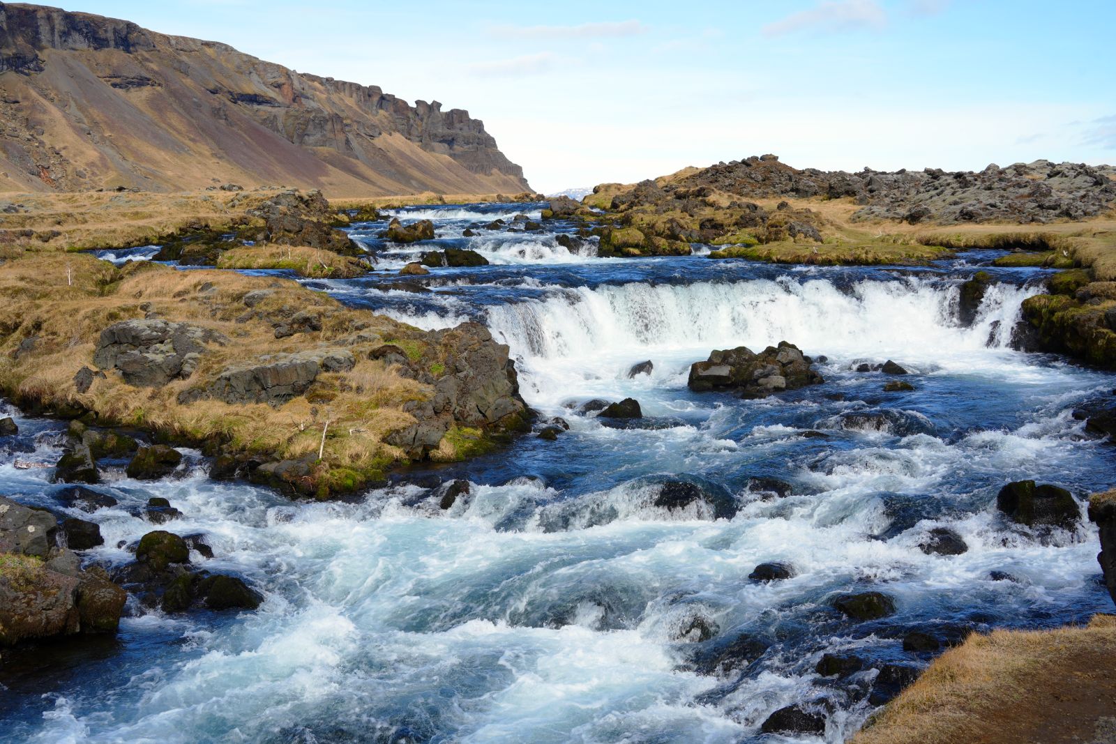 Fossálar Waterfall