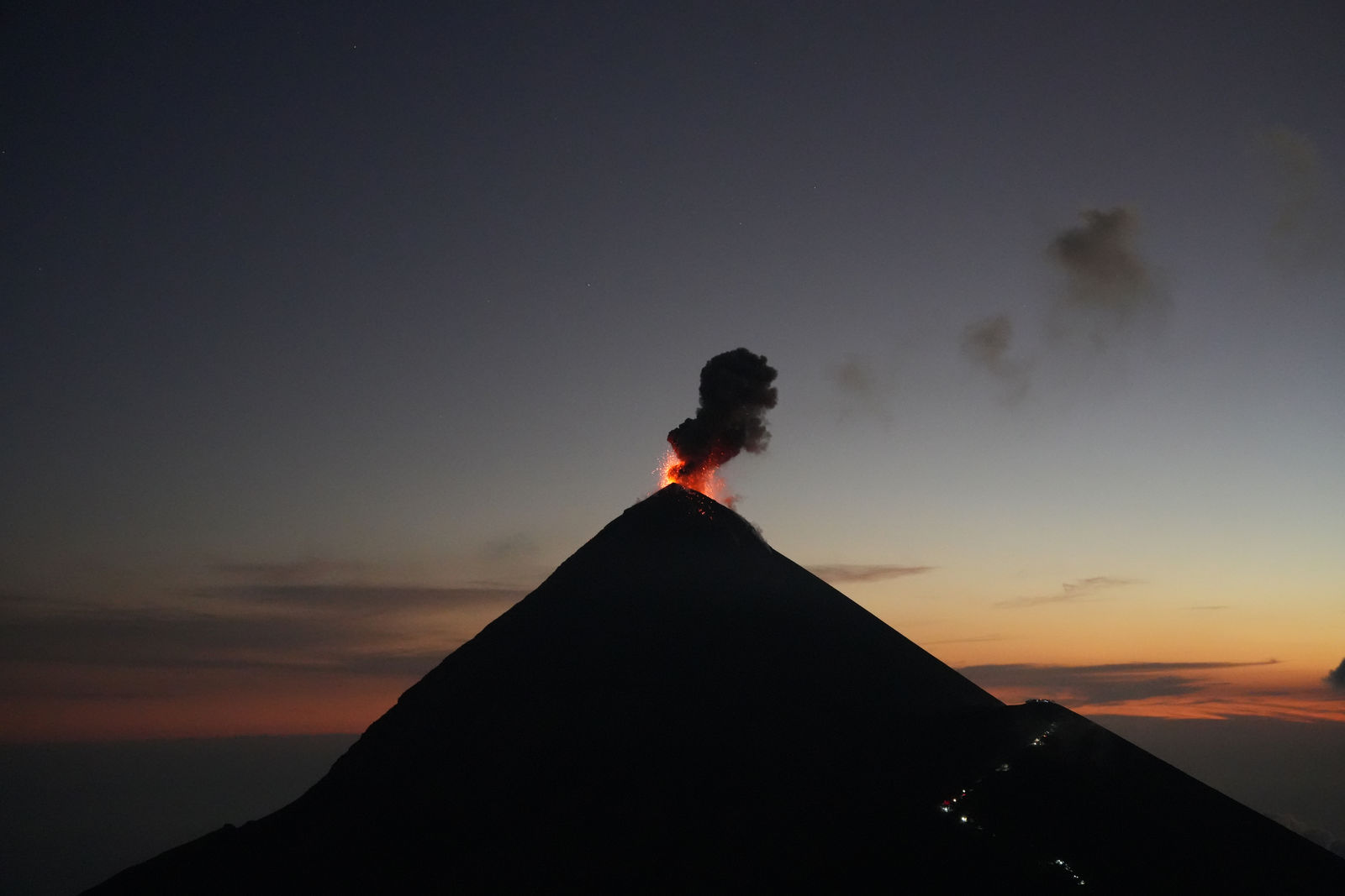 Eruption of Volcán de Fuego