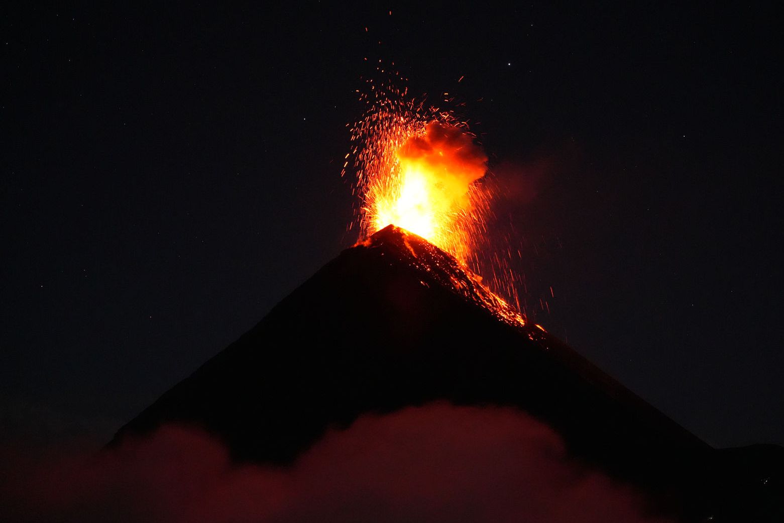 Eruption of Volcán de Fuego