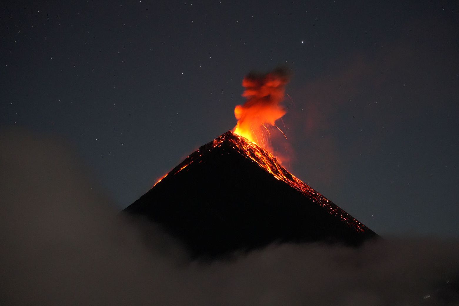 Eruption of Volcán de Fuego