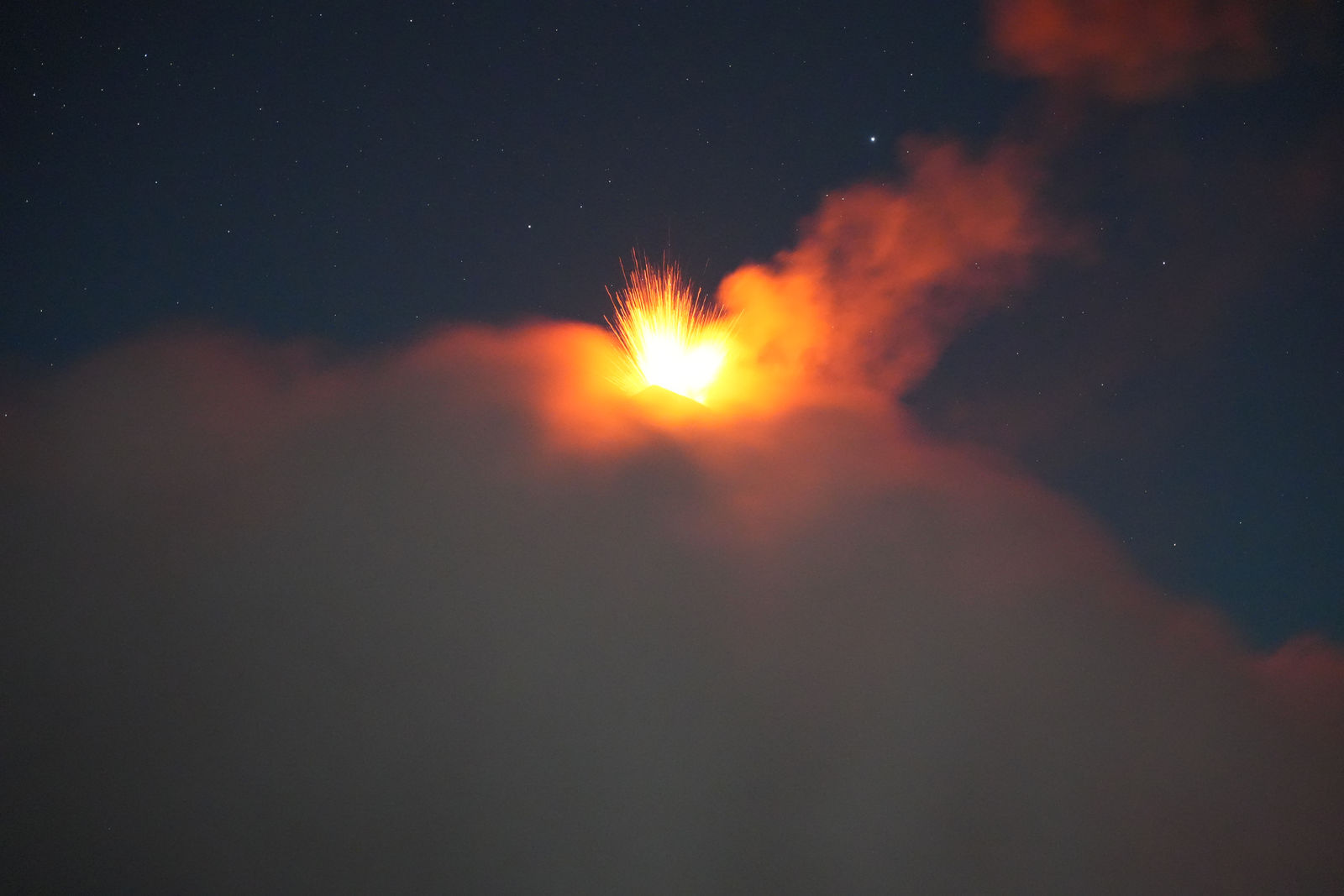 Eruption of Volcán de Fuego