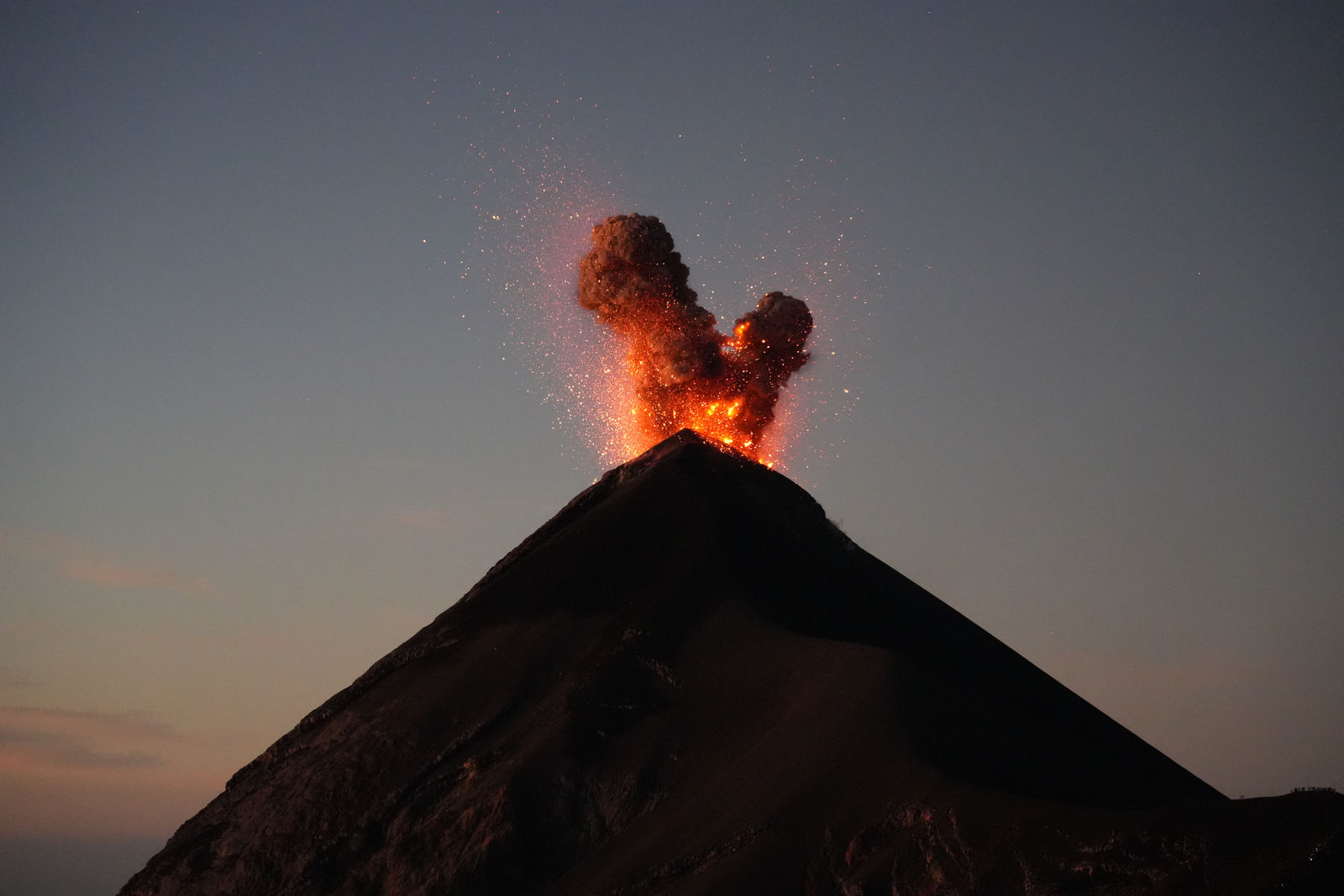 Eruption of Volcán de Fuego