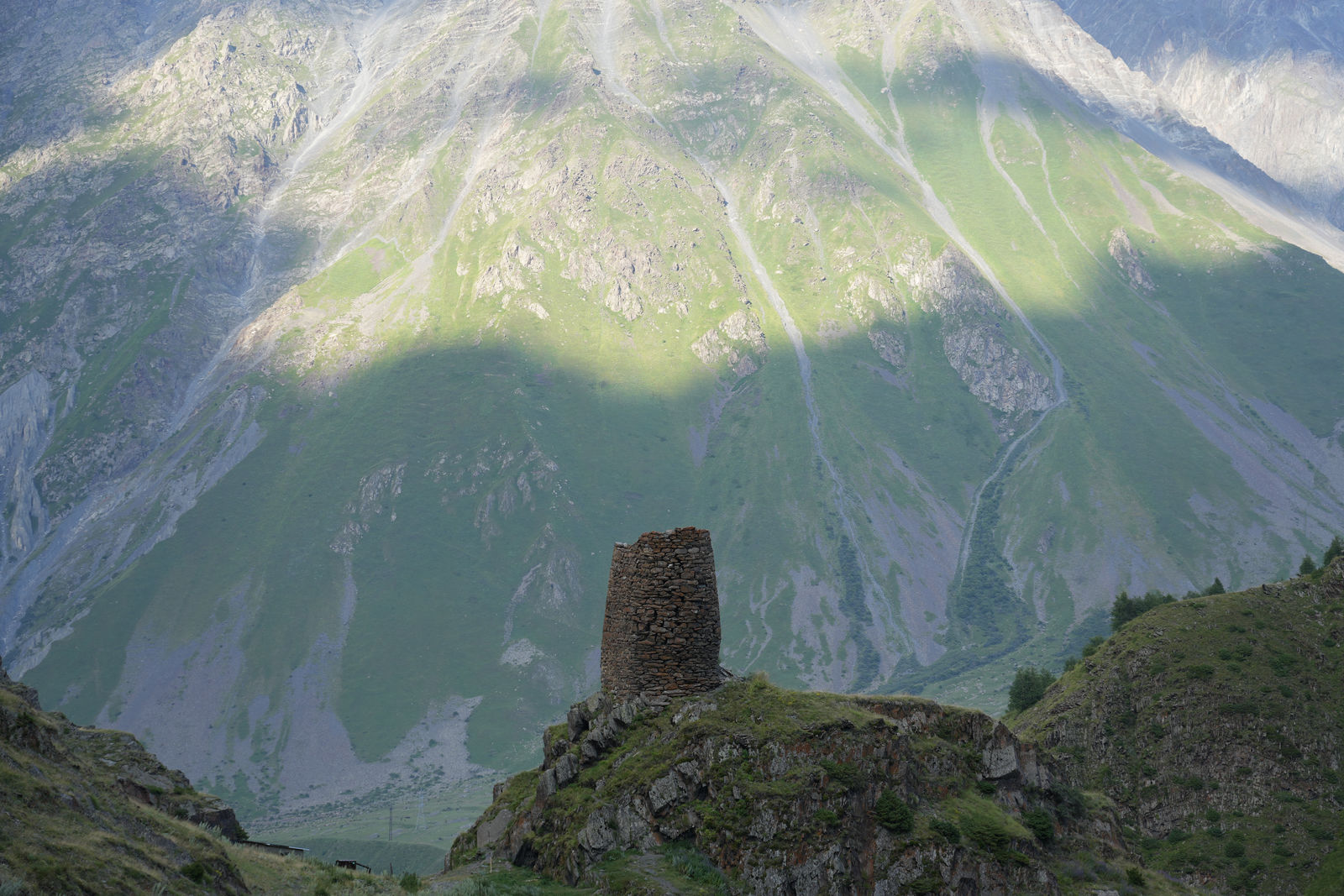 Ancient watchtower in Kazbegi
