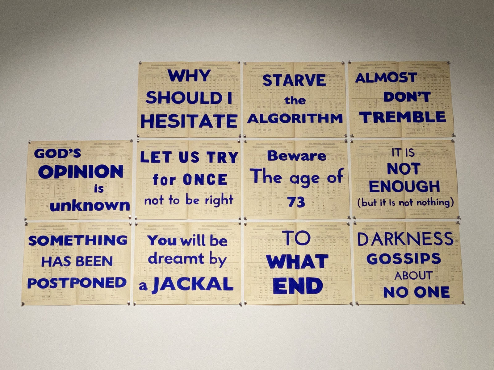 "Blue Rubrics" by William Kentridge
