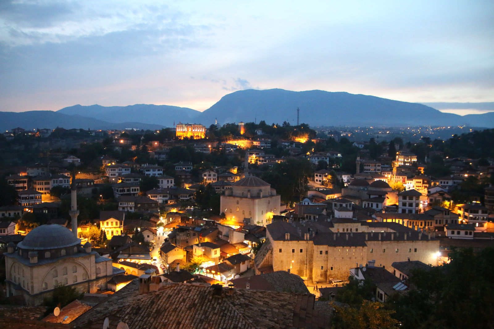 The Old Town Lit Up at Night